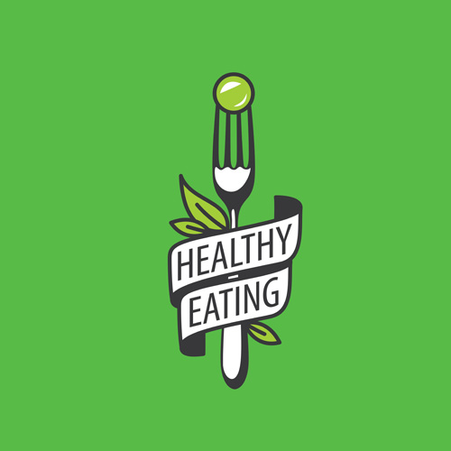Healthy eating logo design vector set 07 logo Healthy eating   