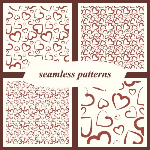 Heart red seamless pattern vector 05 seamless red pattern heart   