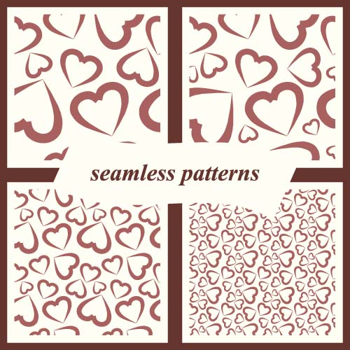 Heart red seamless pattern vector 04 seamless red pattern heart   