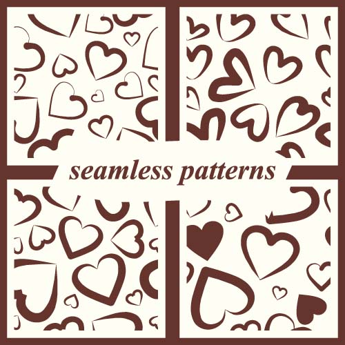 Heart red seamless pattern vector 03 seamless red pattern heart   