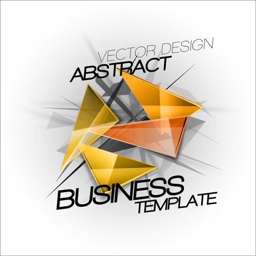 Abstract triangles business template vector 04 triangles template business abstract   