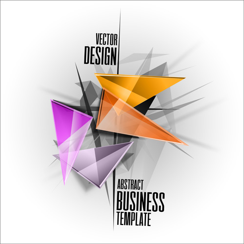 Abstract triangles business template vector 02 triangles template business abstract   