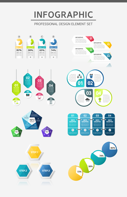 Infographic professional illustration vectors set 01 professional infographic illustration   