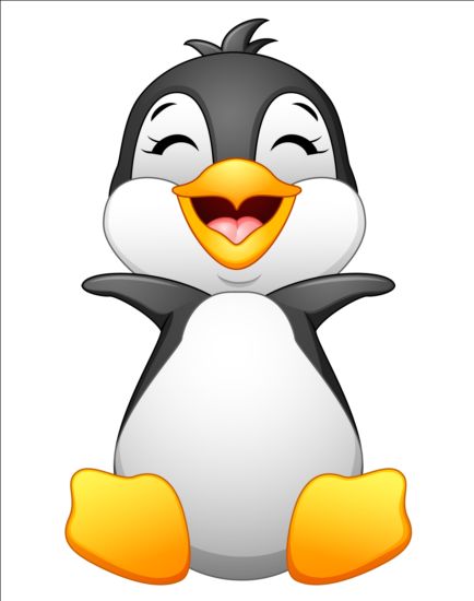 lovely penguin cartoon set vectors 03 penguin lovely cartoon   