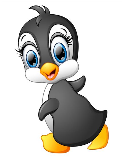 lovely penguin cartoon set vectors 02 penguin lovely cartoon   