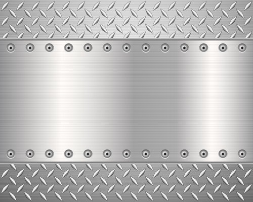 Silver metal plate background vector silver plate metal background   