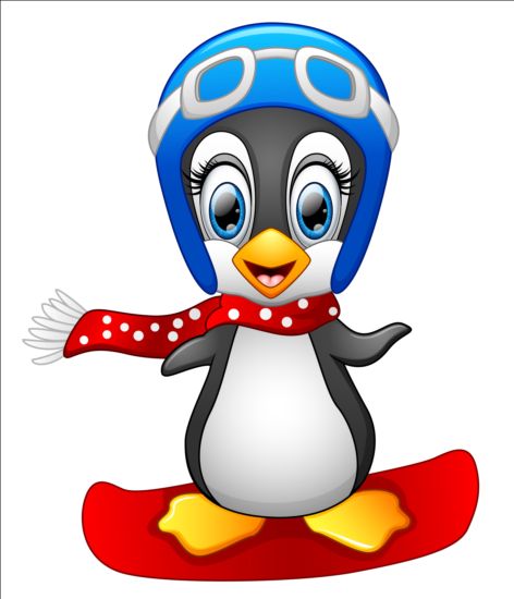 lovely penguin cartoon set vectors 10 penguin lovely cartoon   