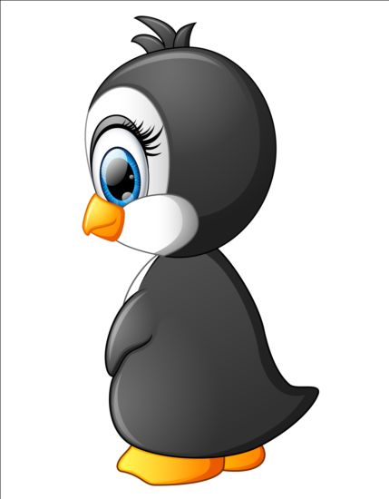 lovely penguin cartoon set vectors 01 penguin lovely cartoon   