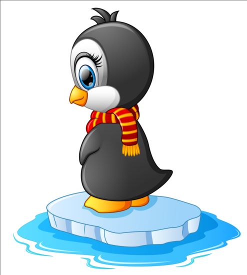 lovely penguin cartoon set vectors 09 penguin lovely cartoon   