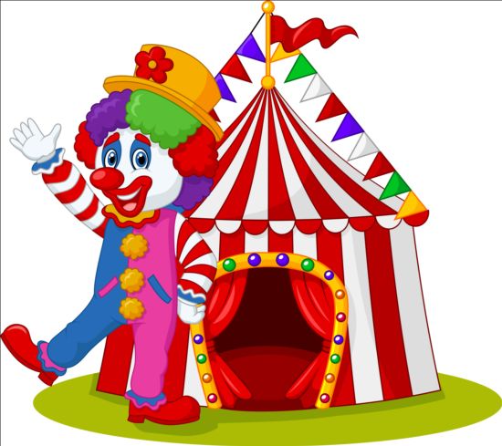 Clown and circus vector material 03 clown Circus   