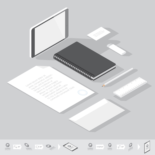 Isometric branding infographics template vector 15 isometric infographics branding   