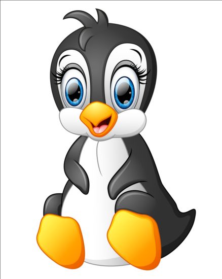 lovely penguin cartoon set vectors 05 penguin lovely cartoon   