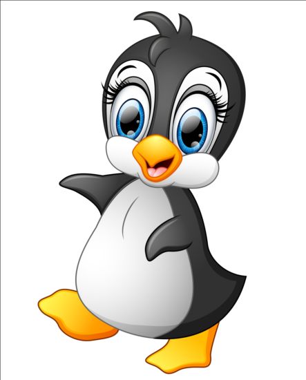 lovely penguin cartoon set vectors 04 penguin lovely cartoon   