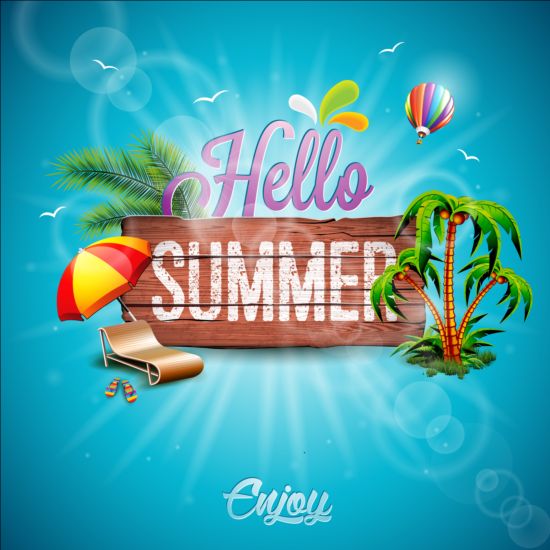 Summer holiday beach travel vectors background 04 travel summer holiday beach background   