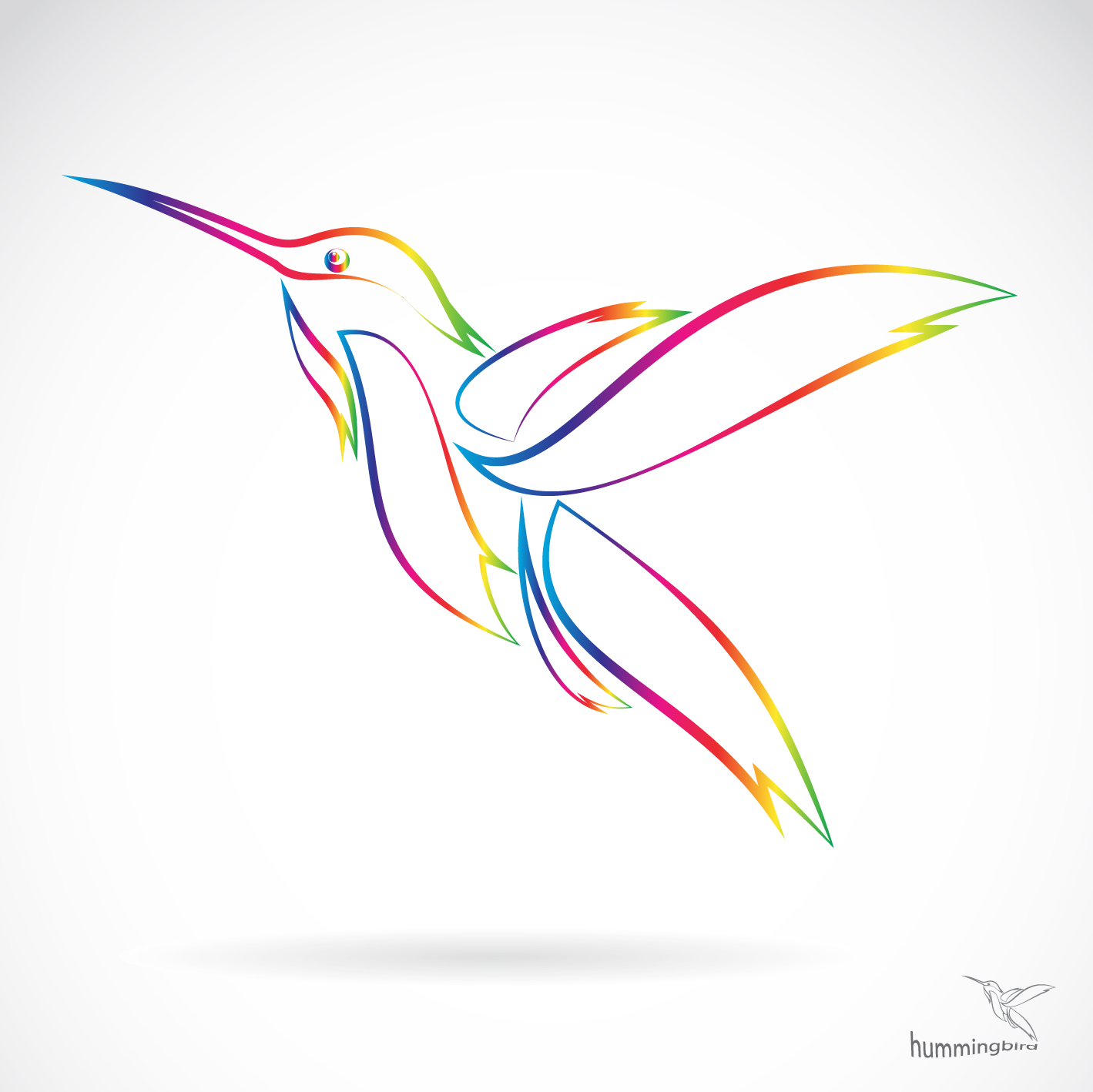 Abstract hummingbird vector hummingbird abstract   