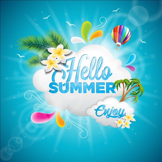 Summer holiday beach travel vectors background 02 travel summer holiday beach background   