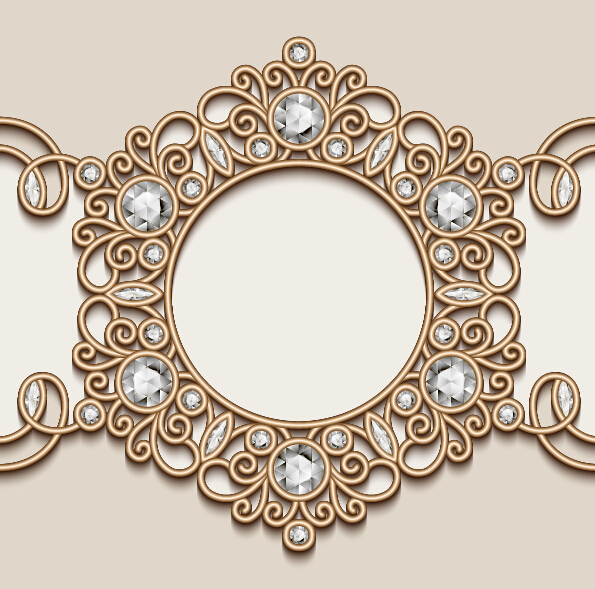 Jewelry decorative vintage background vector vintage jewelry decorative background   