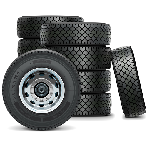 Vector truck tires material truck tires   