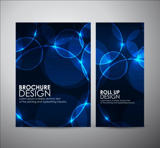 Blue abstract brochure cover template vector cover brochure blue abstract   