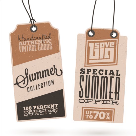Summer sale label set vectors 02 summer sale label   