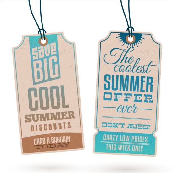 Summer sale label set vectors 09 summer sale label   