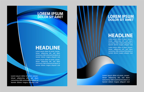 Blue flyer cover design graphics vector 04 graphics flyer design cover blue   
