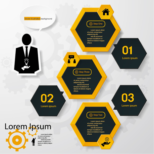 Black with yellow business background vector 04 yellow business black background   