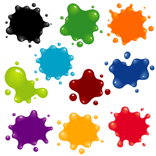 Colorful blots vector material colorful blots   