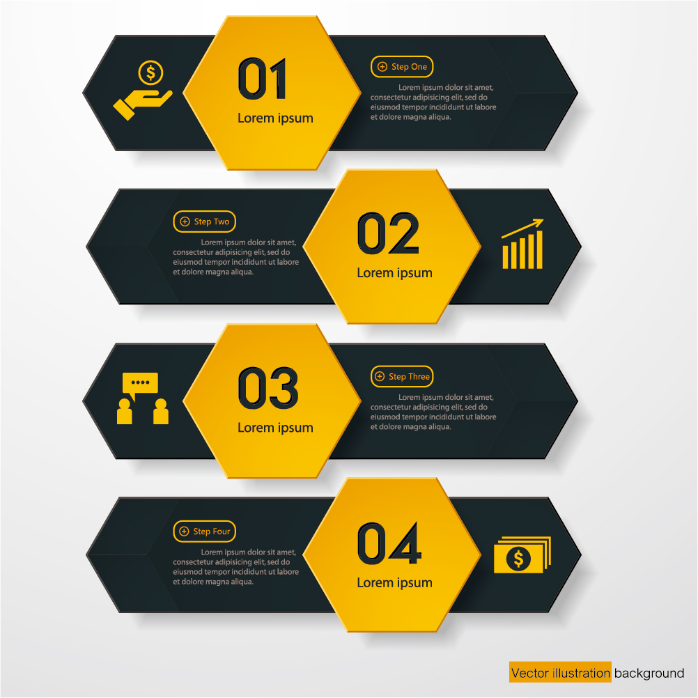 Black with yellow business background vector 03 yellow business black background   