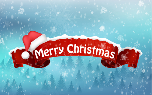 Christmas red ribbon with snowflake background vector 01 wflake ribbonsno christmas background   