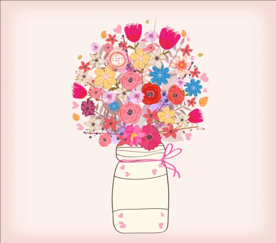 Watercolor painting flowers with vase vector 02 watercolor vase painting flowers   