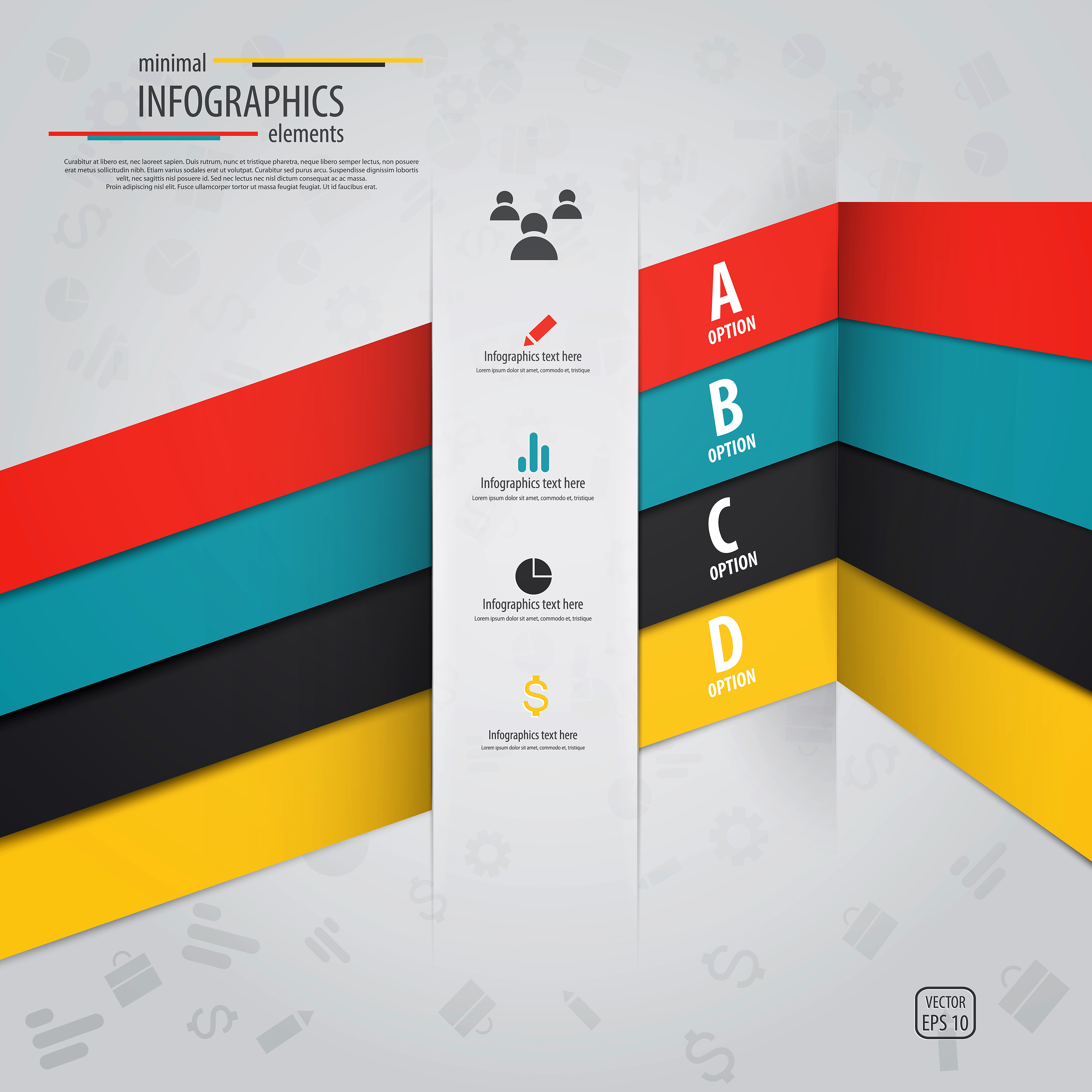 Colored banners infographic vectors 05 infographic colored banners   