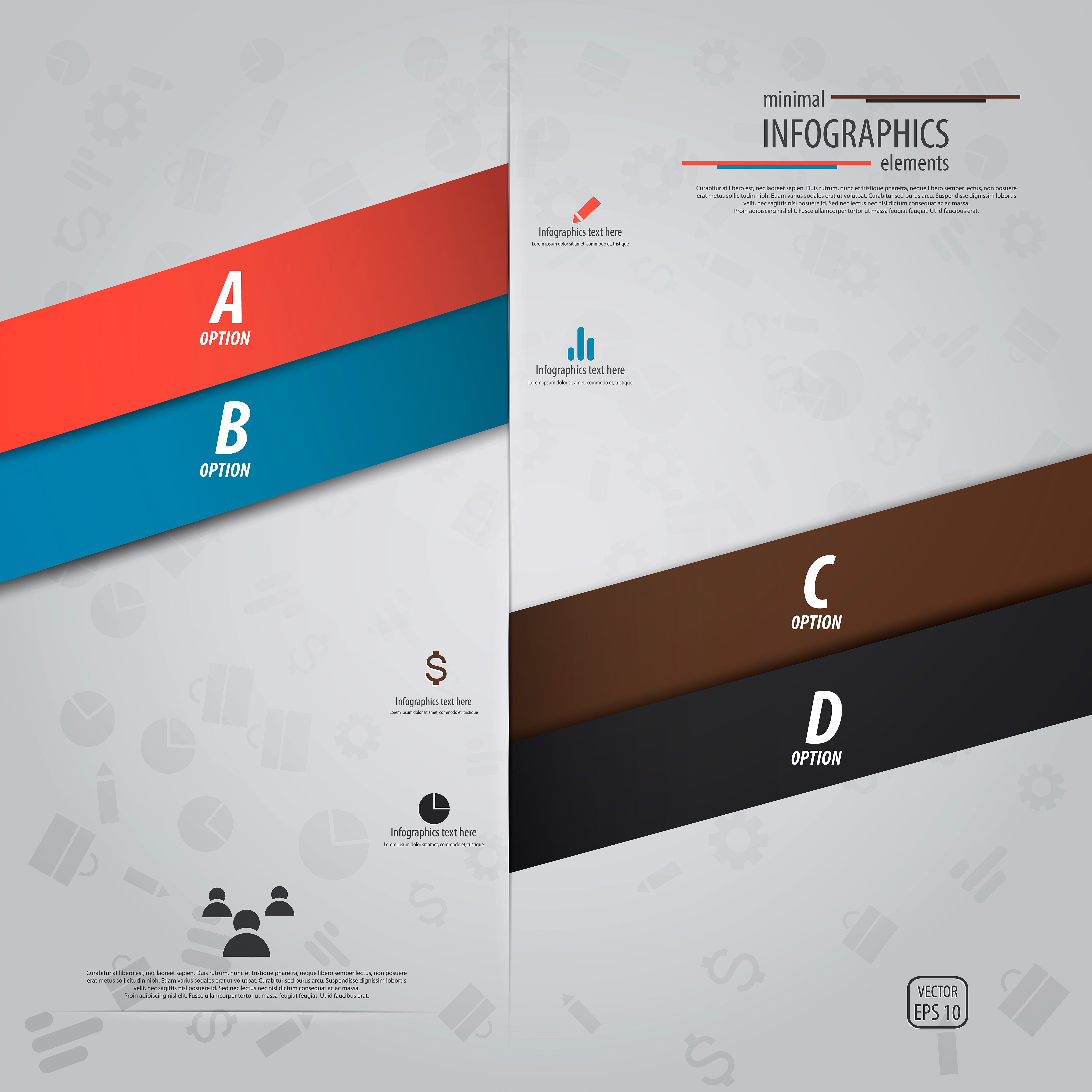 Colored banners infographic vectors 03 infographic colored banners   