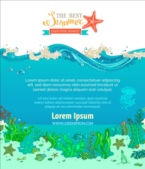 Summer holiday with sea background vectors 03 summer sea holiday background   