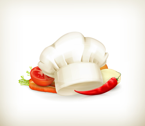 Chef hat with vegetables vector illustration vegetables illustration chef hat   