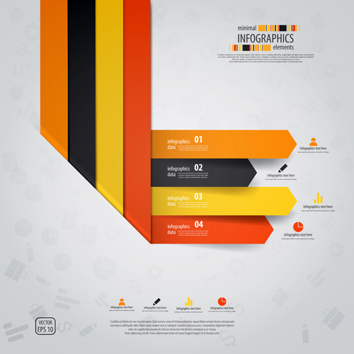 Colored banners infographic vectors 01 infographic colored banners   