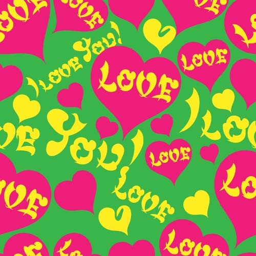 Love seamless pattern vector material 09 pattern love   
