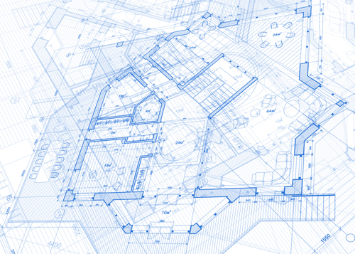 Construction building blueprint design vector 04 construction building blueprint   