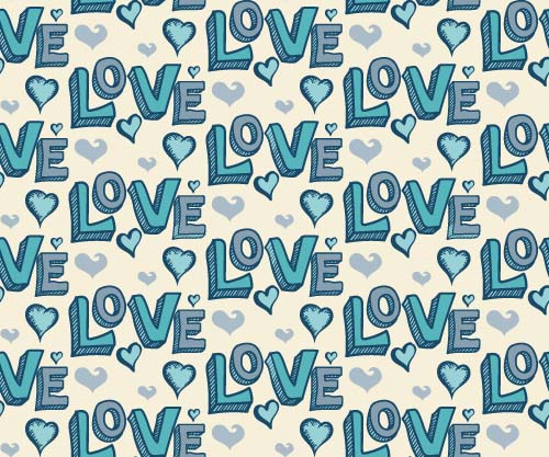 Love seamless pattern vector material 07 pattern love   