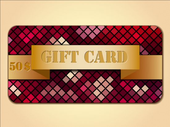 Fashion gift card template vectors 07 gift fashion card   