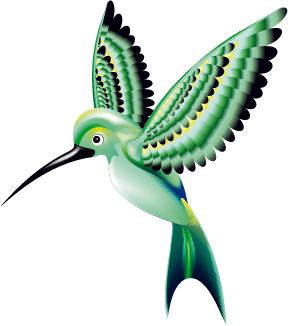 Green hummingbird vector material hummingbird green   