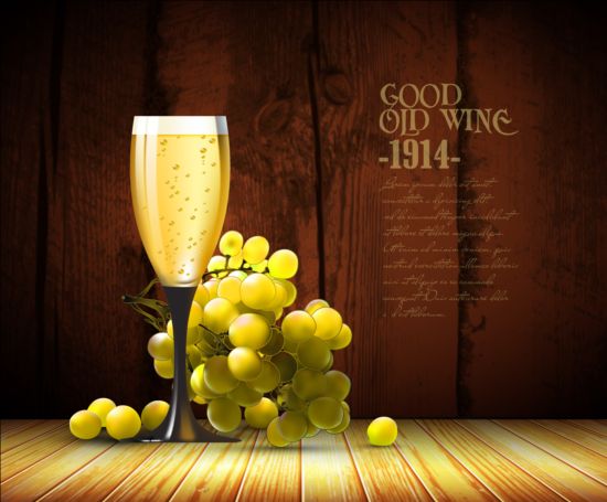 Old wine with wood background vector 02 wood wine old   