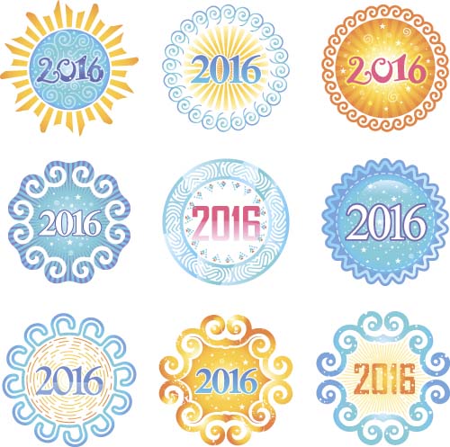 2016 holiday badge vector set holiday badge 2016   