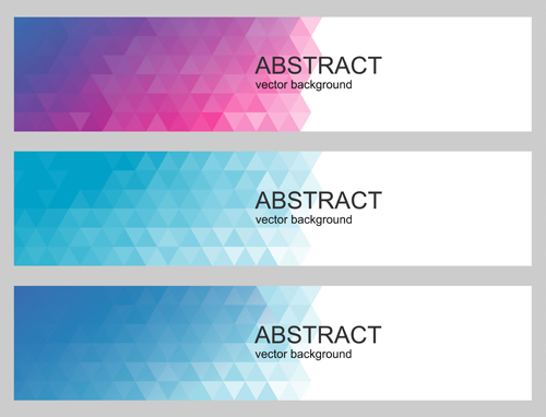 Geometry with abstract banners vector Geometry banners abstract   