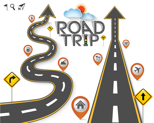 Road trip background vector material 03 trip road background   