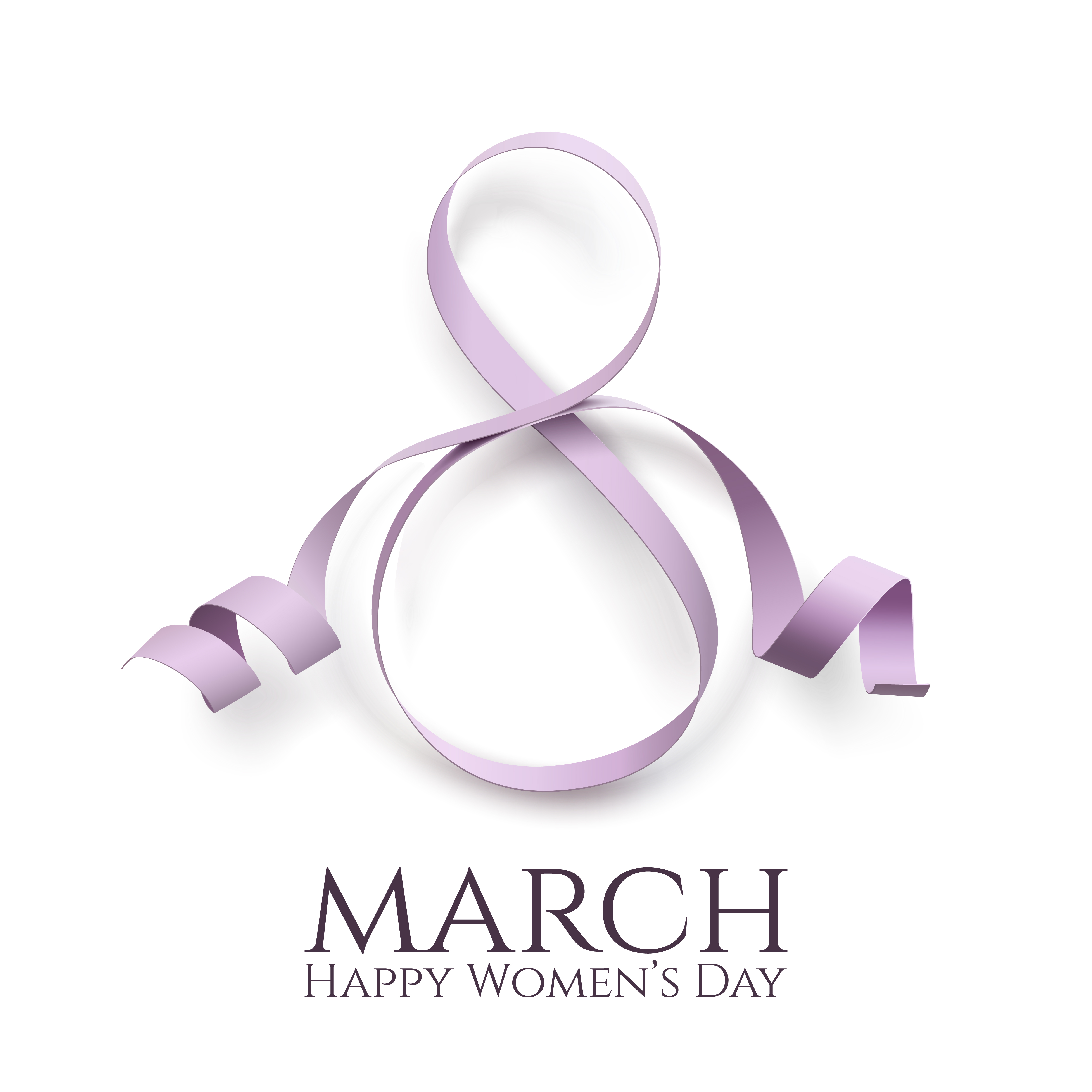 Woman day 8 march card with ribbon vector 01 woman ribbon March card   