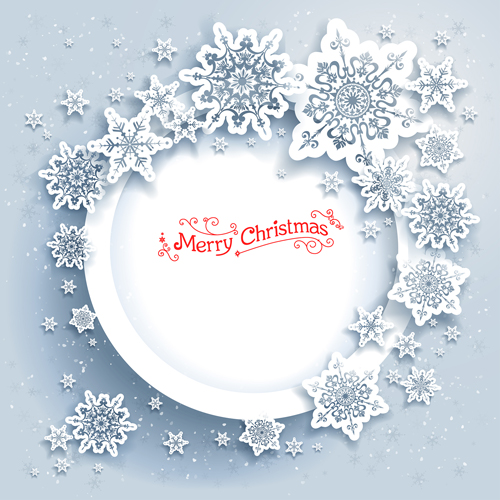 2016 christmas paper snowflake with frmae background vector 01 snowflake paper frmae christmas background 2016   
