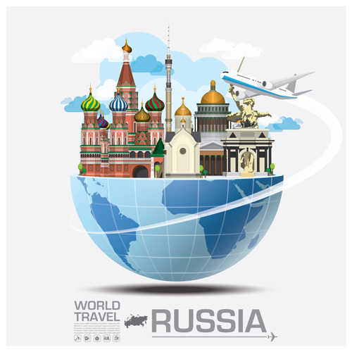 Creative world travel vectors template 04 world travel creative   