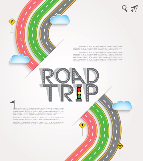 Road trip background vector material 07 trip road background   