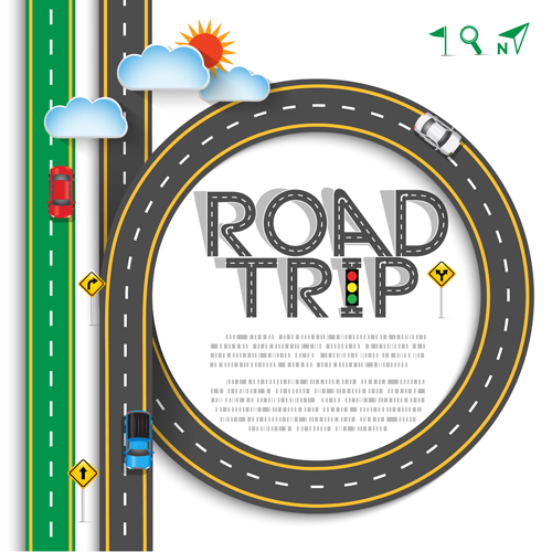 Road trip background vector material 06 trip road background   